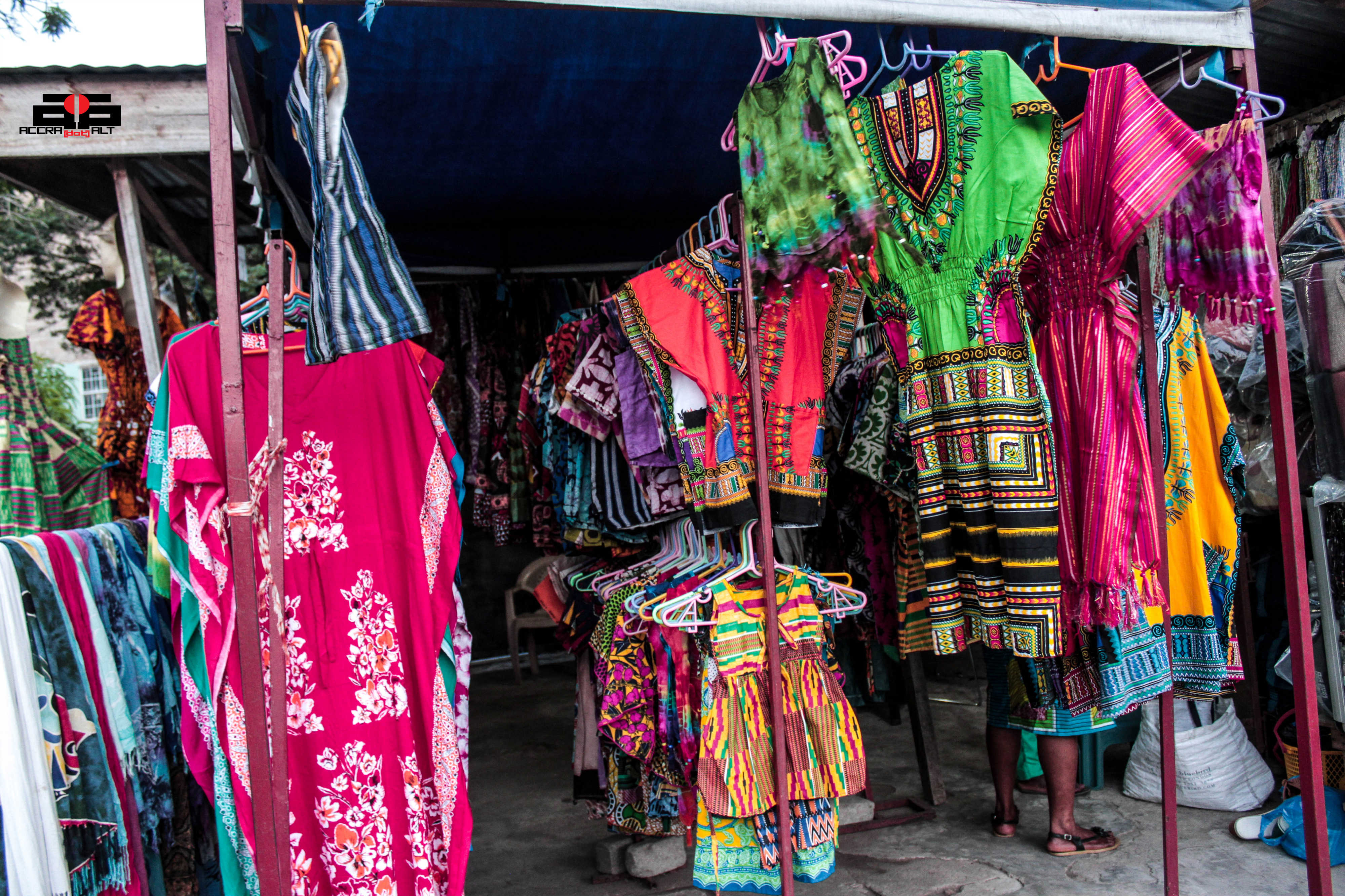 Fashion stalls like this are making a decent income for  the owners.